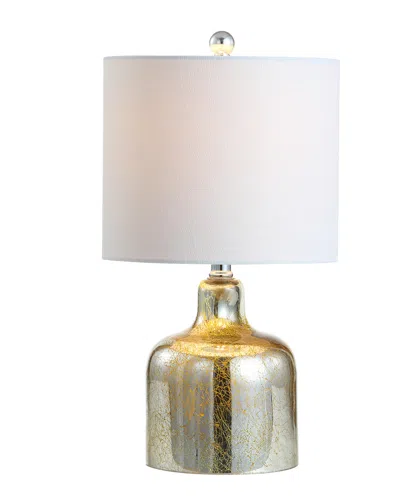 Jonathan Y Gemma 19in Glass Bell Led Table Lamp In White