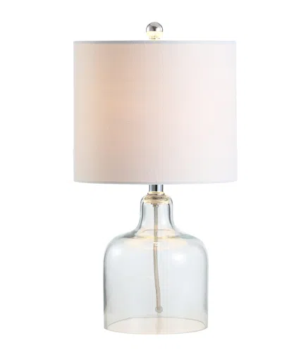 Jonathan Y Gemma 19in Glass Bell Led Table Lamp In Transparent