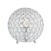 Jonathan Y Gemma Acrylic/metal Led Table Lamp In Clear/chrome