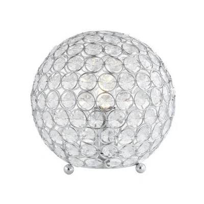 Jonathan Y Gemma Acrylic/metal Led Table Lamp In Clear/chrome