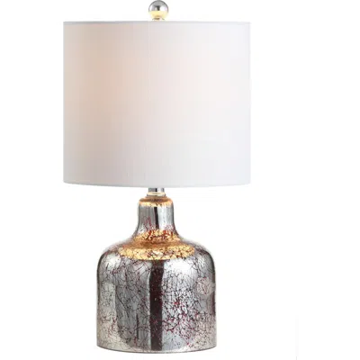 Jonathan Y Gemma Glass Bell Led Table Lamp In Chrome