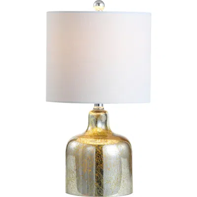 Jonathan Y Gemma Glass Bell Led Table Lamp In Gold