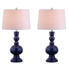 Jonathan Y Genie 28.5" Glass Led Table Lamp In Navy