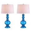 Jonathan Y Genie 28.5" Glass Led Table Lamp In Night Blue