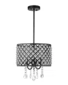 Jonathan Y Gigi 13in Metal Crystal Adjustable Led Drop Pendant