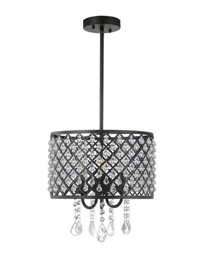 Jonathan Y Gigi 13in Metal Crystal Adjustable Led Drop Pendant