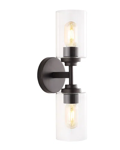 Jonathan Y Giles 16in 2-light Cylinder Led Sconce In Metallic
