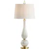 Jonathan Y Gillian 33.7" Glass Led Table Lamp, White In White