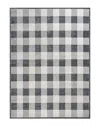 Jonathan Y Gingham Gradient Plaid Cottage Machine-washable Polyester Rug In Grey