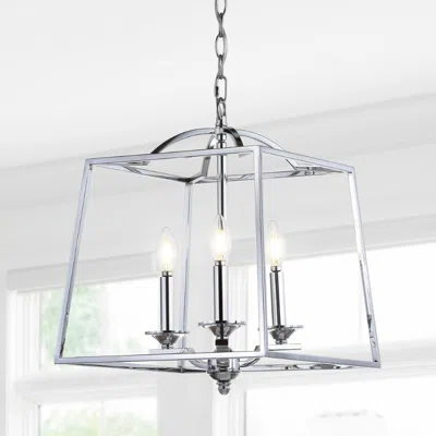 Jonathan Y Gloria 14.5" 3-light Metal Led Pendant In Metallic