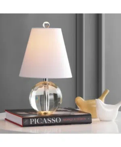 Jonathan Y Goddard 16" Crystal Ball, Led Table Lamp In Clear