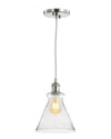 Jonathan Y Goldwater 7.5in Adjustable Drop Metal Glass Led Pendant