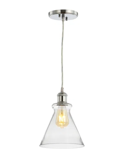 Jonathan Y Goldwater 7.5in Adjustable Drop Metal Glass Led Pendant