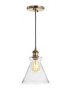 Jonathan Y Goldwater 7.5in Adjustable Drop Metal Glass Led Pendant