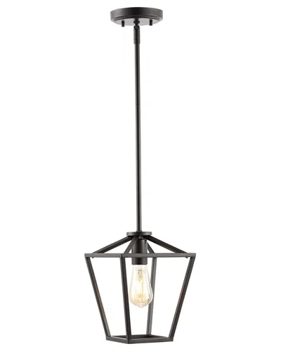 Jonathan Y Grace 8in 1-light Industrial Farmhouse Iron Led Pendant In Bronze