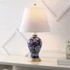 Jonathan Y Penelope Chinoiserie Classic Led Table Lamp In Navy/white