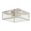 Jonathan Y Grayson 2-light Bohemian Farmhouse Iron/glass Led Flush Mount In Nickel