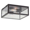 Jonathan Y Grayson 2-light Bohemian Farmhouse Iron/glass Led Flush Mount In Oil Rubbed Bronze/clear