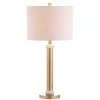 Jonathan Y Gregory 27" Metal/marble Led Table Lamp In Gold/white