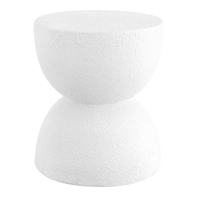 Jonathan Y Greta 18" Mid-century Modern Drum Accent Table, Black In White
