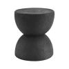 Jonathan Y Greta 18" Mid-century Modern Drum Indoor/outdoor Accent Table In Black Frosted