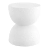 Jonathan Y Greta 18" Mid-century Modern Drum Indoor/outdoor Accent Table In White Frosted