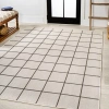 Jonathan Y Grid Modern Squares Indoor/outdoor Area Rug In Cream/black
