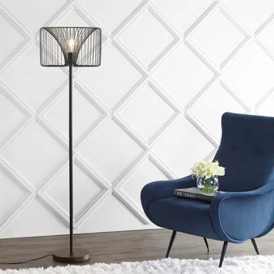 Jonathan Y Gridley 61" Metal Led Floor Lamp In Blue