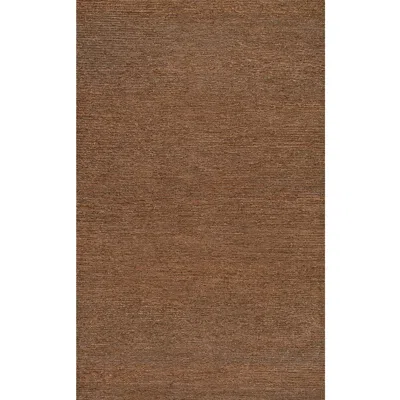 Jonathan Y Griffin Rustic Farmhouse Woven Jute Solid Area Rug In Brown