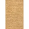Jonathan Y Griffin Rustic Farmhouse Woven Jute Solid Area Rug In Gold