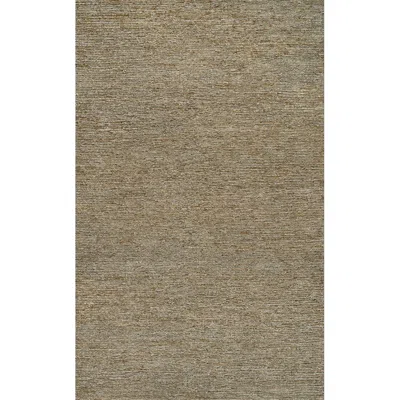 Jonathan Y Griffin Rustic Farmhouse Woven Jute Solid Area Rug In Green