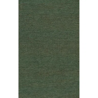 Jonathan Y Griffin Rustic Farmhouse Woven Jute Solid Area Rug In Green