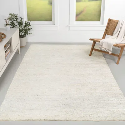 Jonathan Y Griffin Rustic Farmhouse Woven Jute Solid Gray 4 Ft. X 6 Ft. Area Rug In Neutral
