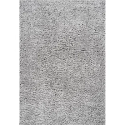 Jonathan Y Groovy Solid Shag Area Rug In Gray