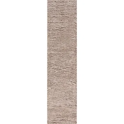 Jonathan Y Groovy Solid Shag Area Rug In Light Beige