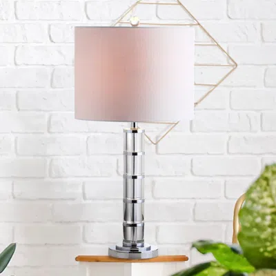 Jonathan Y Hailey 26" Crystal Led Table Lamp In Transparent