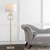 Jonathan Y Haines 60" Modern Circle Marble/metal Led Floor Lamp