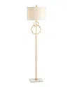 Jonathan Y Haines 60in Modern Circle Marble Metal Led Floor Lamp
