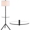 Jonathan Y Hall 62" Metal Led End Table Floor Lamp In Oil Rubbed Bronze