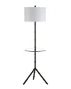 Jonathan Y Hall 62in Metal Led End Table Floor Lamp