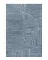 Jonathan Y Hallie High-low Minimalist Curve Geometric Indoor/outdoor Area Rug In Blue