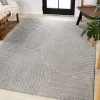 Jonathan Y Hallie High-low Minimalist Curve Geometric Indoor/outdoor Area Rug In Gray/ivory