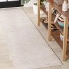 Jonathan Y Hallie High-low Minimalist Curve Geometric Indoor/outdoor Area Rug In Ivory/cream