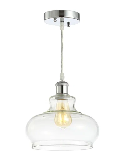 Jonathan Y Hampton 9.38in Adjustable Pharmacy Led Pendant In Transparent