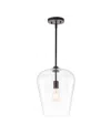 Jonathan Y Hayes 11.25" 1-light Industrial Farmhouse Iron, Glass Led Pendant