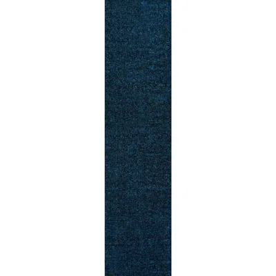Jonathan Y Haze Solid Low-pile Area Rug In Blue