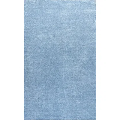 Jonathan Y Haze Solid Low-pile Area Rug In Blue