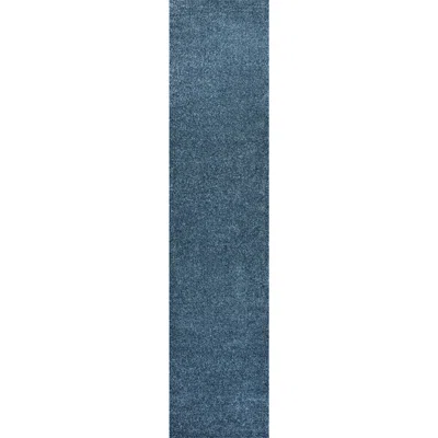 Jonathan Y Haze Solid Low-pile Area Rug In Blue