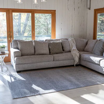 Jonathan Y Haze Solid Low-pile Area Rug In Charcoal/gray