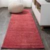 Jonathan Y Haze Solid Low-pile Area Rug In Crimson/red